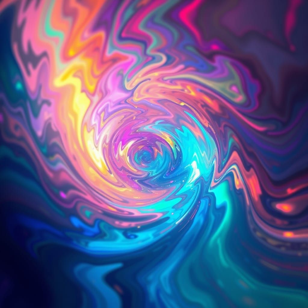 Ethereal Vortex in Iridescent Colors