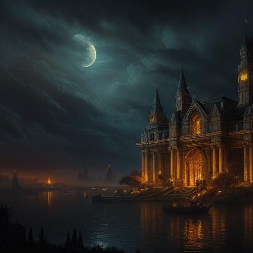 Candlelit Romantic Scene: Digital Matte Painting