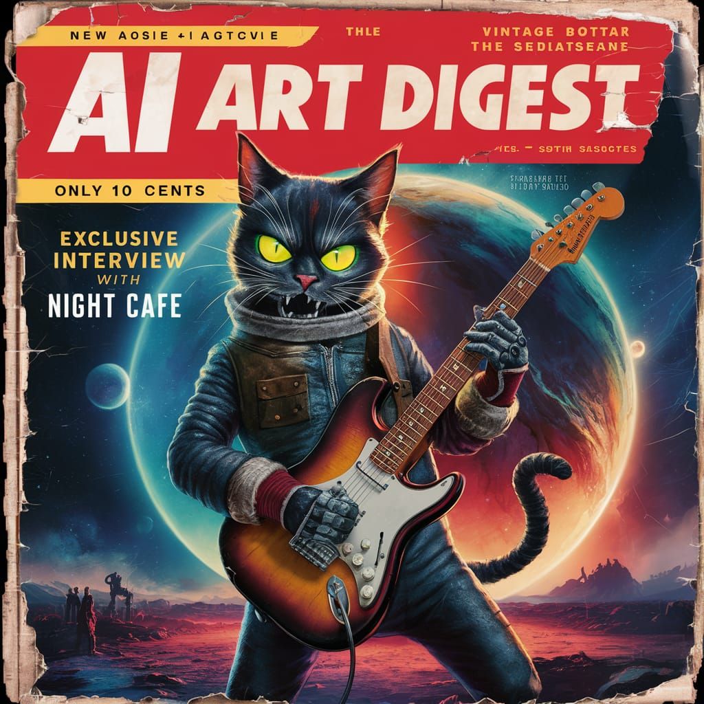 Vintage AI Art Digest Magazine