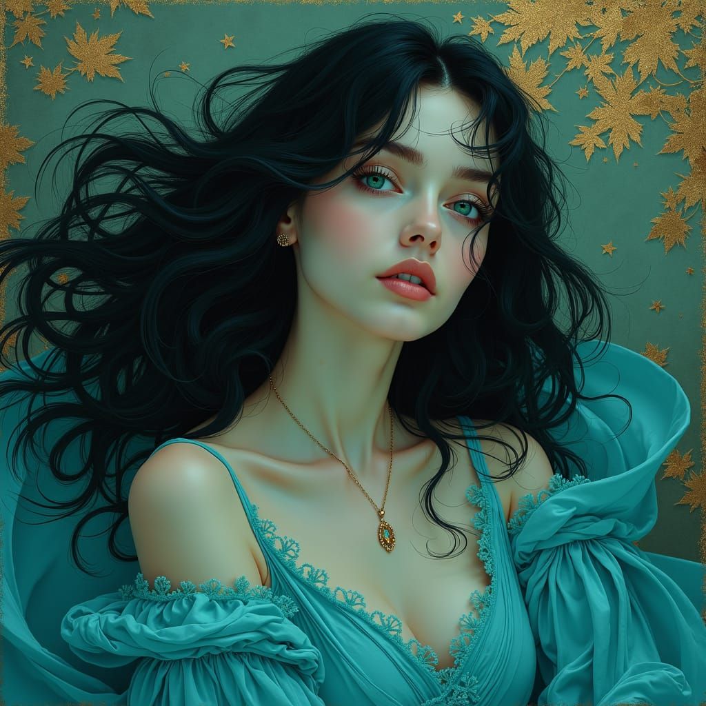 Turquoise Goddess in Whispers of Wonder