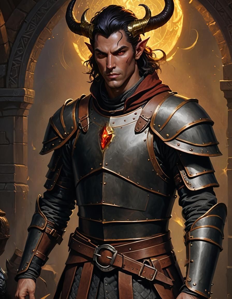 dnd character, warlock tiefling