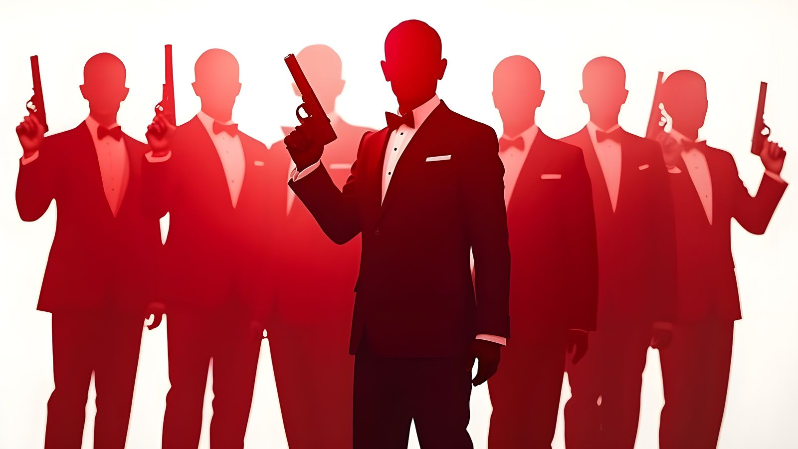 Bloodstained Silhouettes of Bond in Tuxedo