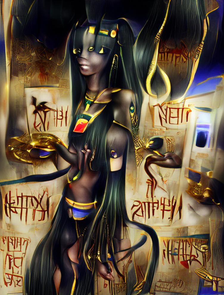 Nephthys: Digital Rendering of Egyptian Goddess