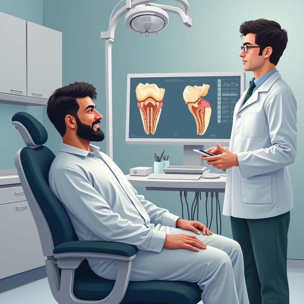 Dental Implant Technique Illustration in Photorealistic Styl...