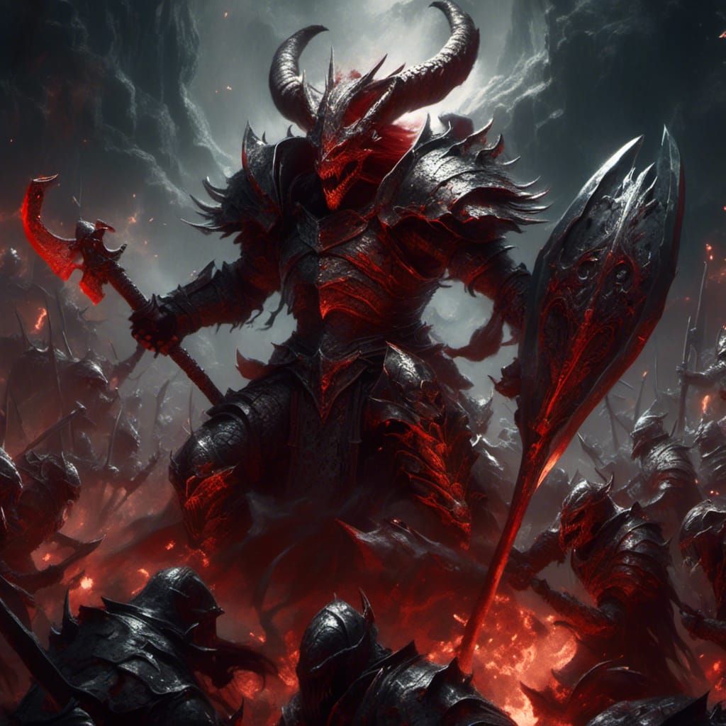 Grimdark Dragonborn Paladin Roaring in Dark Fantasy Art