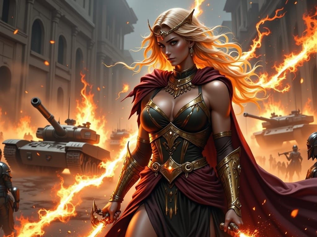 Goddess of War Unleashes Sith Lightning on Tanks