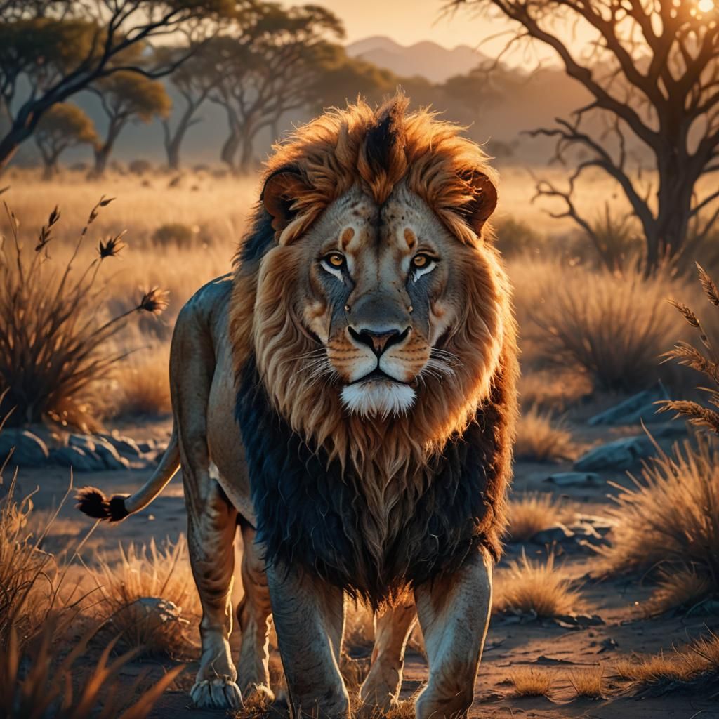 Majestic lion