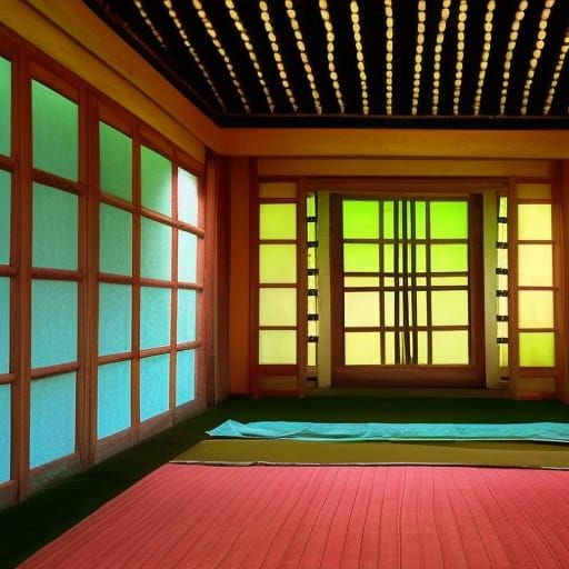 Dreamcore: Tranquil Asian Temple in Verdant Field