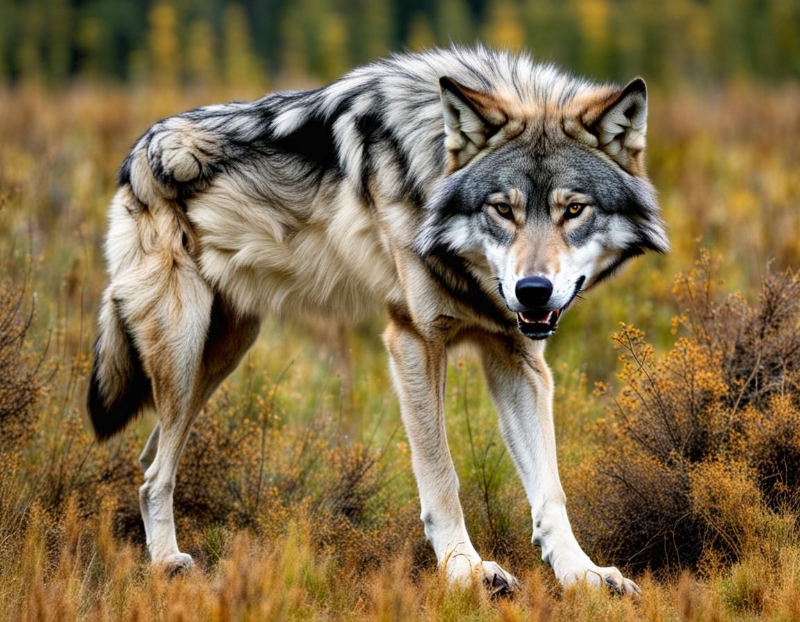 Wounded Grey Wolf: Dangerous Resilience