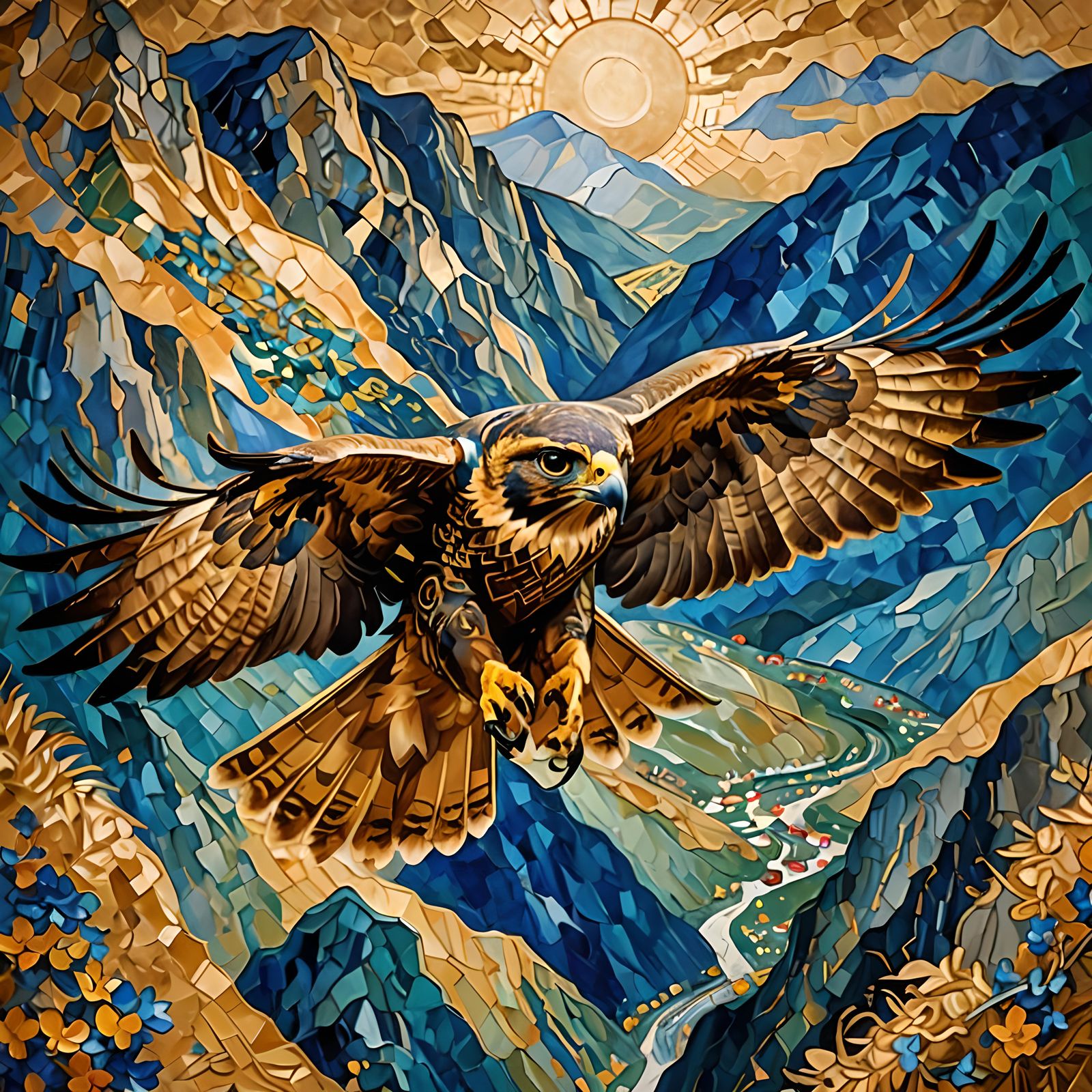 Falcon in Flight: A Bird's Mastery of the Wind