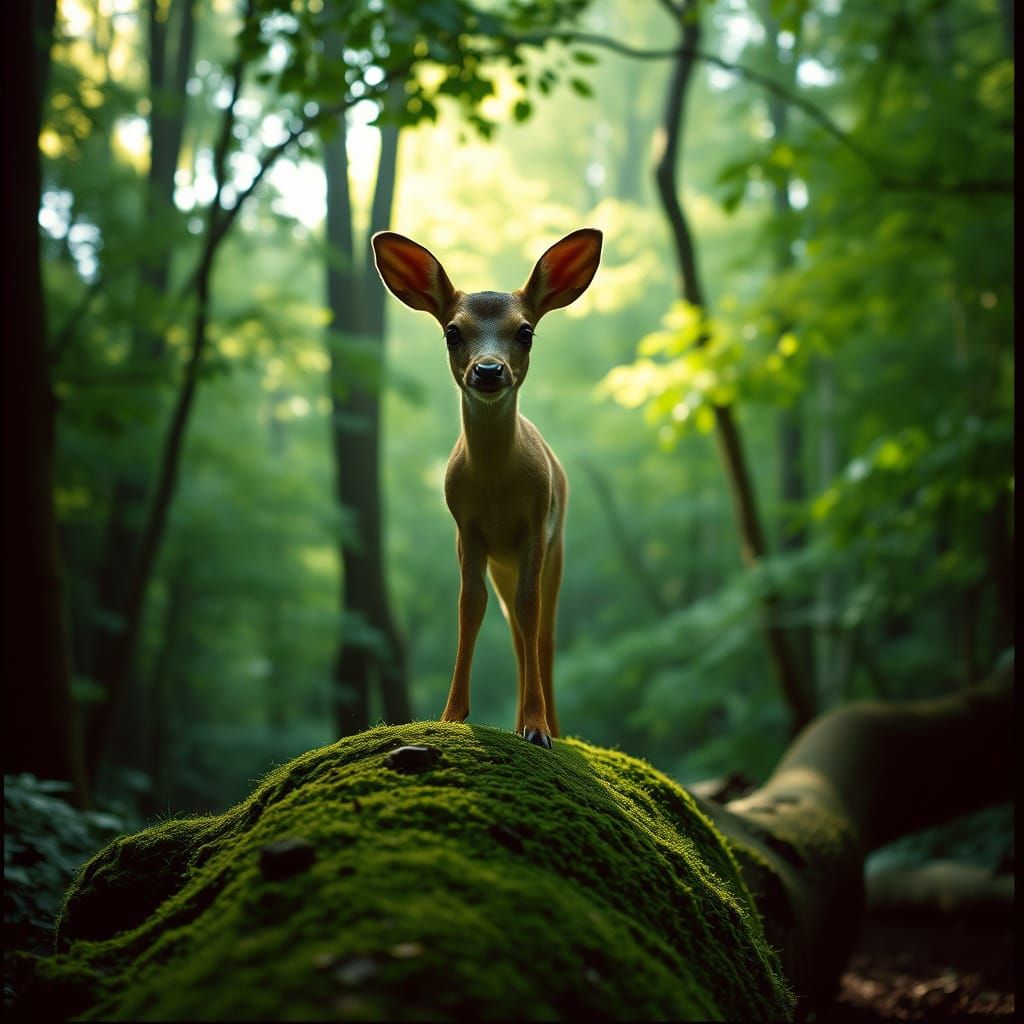 Whispering Deer in Primeval Forest