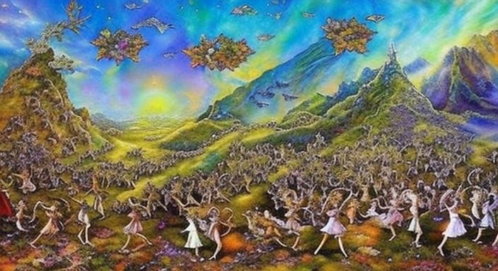 Fantasy Dance Masterpiece in Ghibli-esque Style