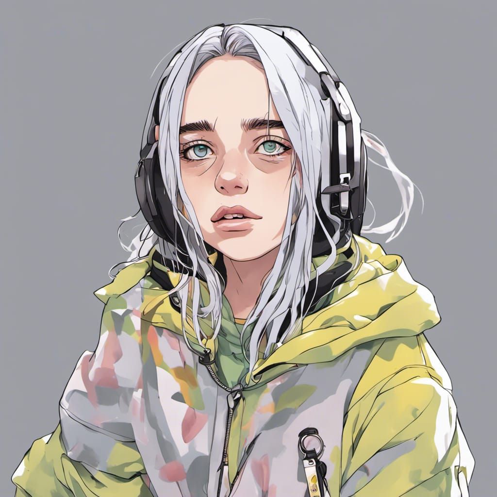 Billie Eilish as Anime Key Visual