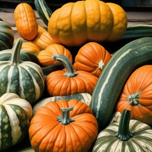 AI Image of Various Cucurbits