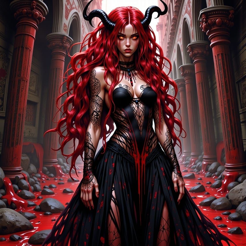 Blood Demon Lord in Cursed Palace: Anime Style