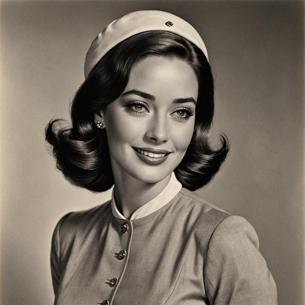 Emily Blunt as Classic Pin-Up Illustration