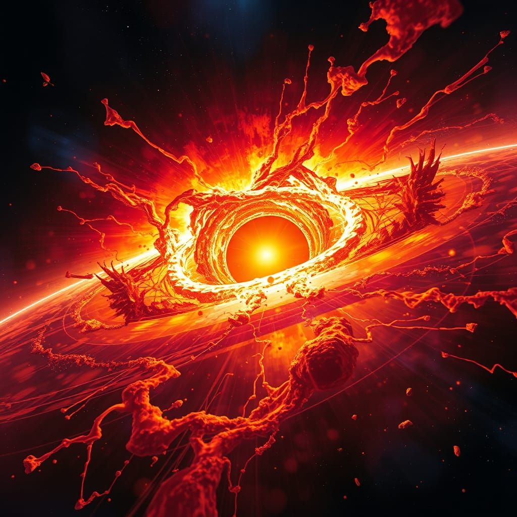 Hyperrealistic Mega Event Horizon Splash Art