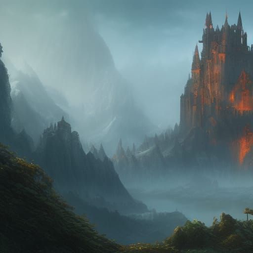 Fantastical Castle Concept Art in Deep Color