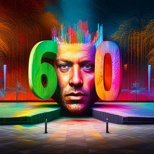 Hyperreal Sign Displaying Number 600