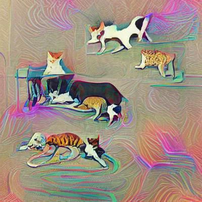AI Image of Cats and Dogs Together