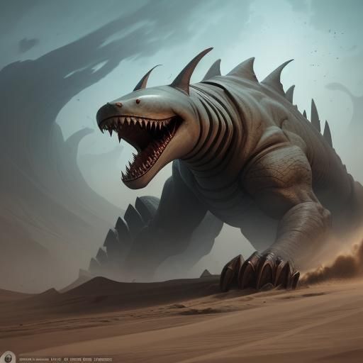 Monstrous Sand Shark Creates Desert Sandstorm