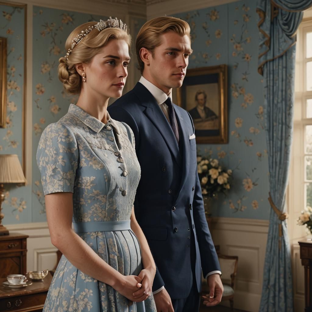 British King and Queen, Vintage Film Aesthetic