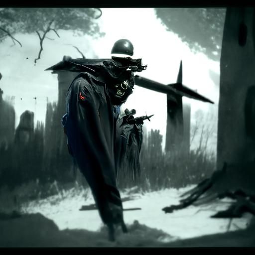 Sinister World War 2 Image in Dark Style