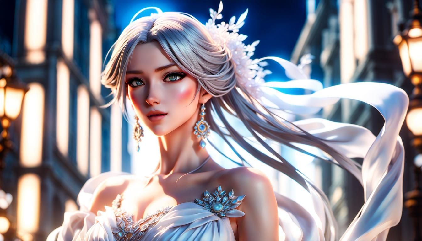 Hyperrealistic Anime Woman Portrait in 4K Ultra HD