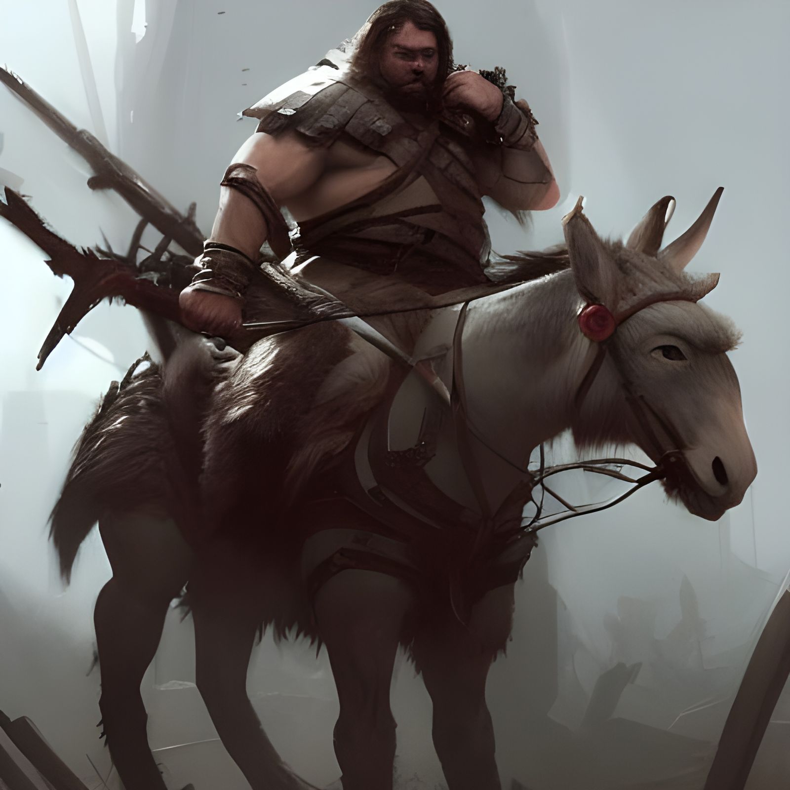 Warrior Shrek & his Donkey on their way to rescue Princess Fiona.