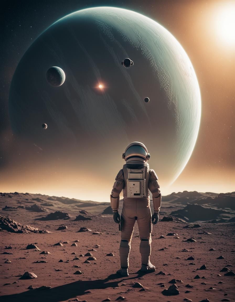 Interstellar Astronaut Observes Binary Star System