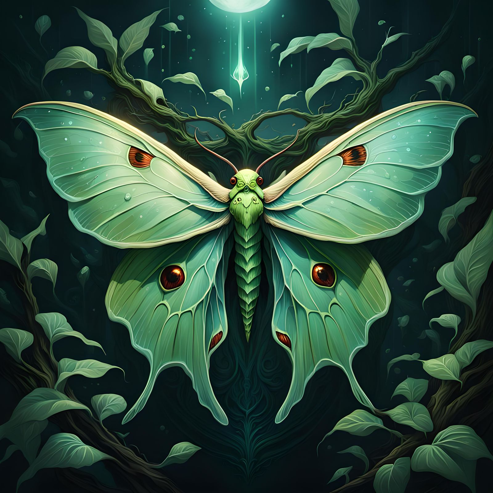 Luna Moth Concept Art in Unreal Engine 5