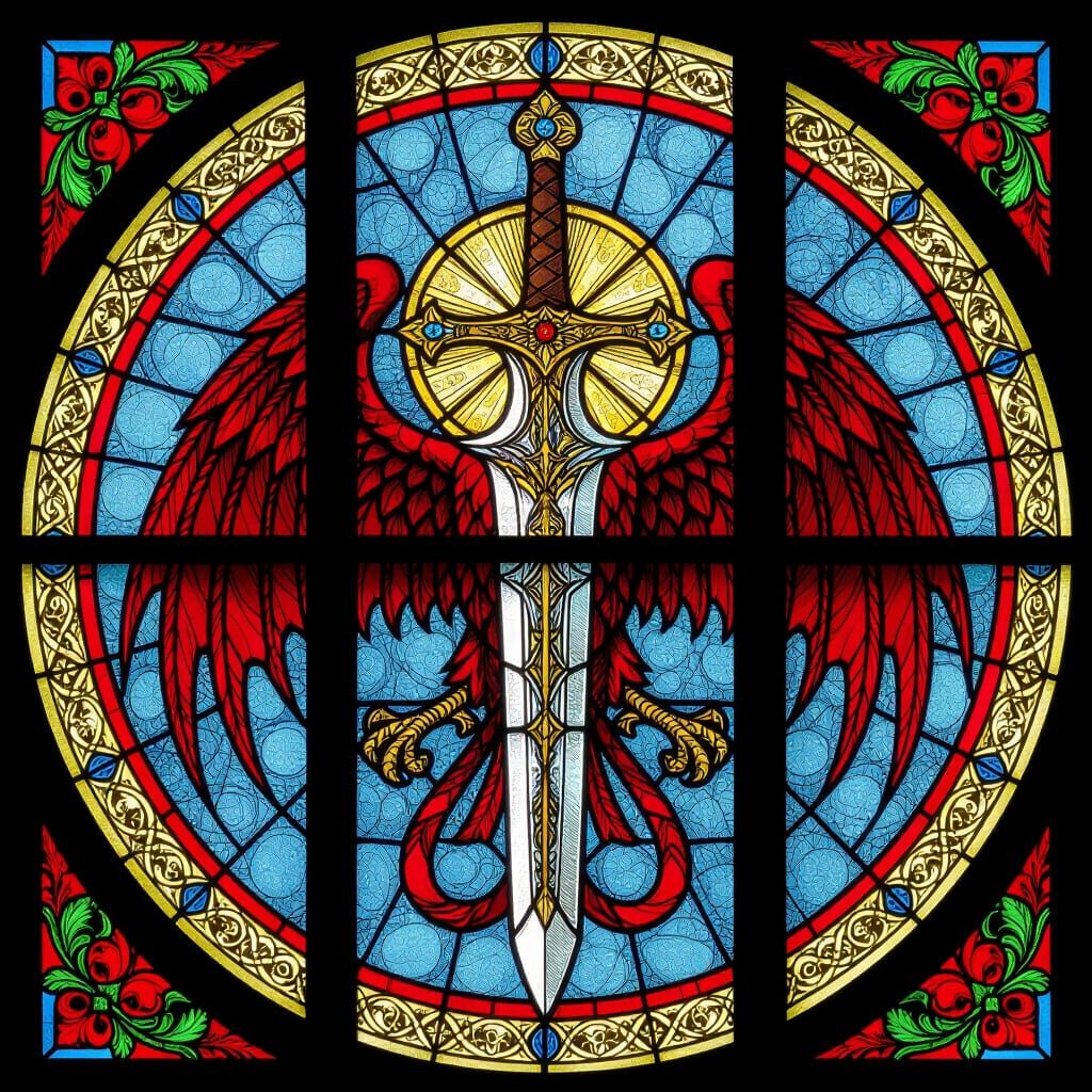 Deathbringer Stained Glass Art