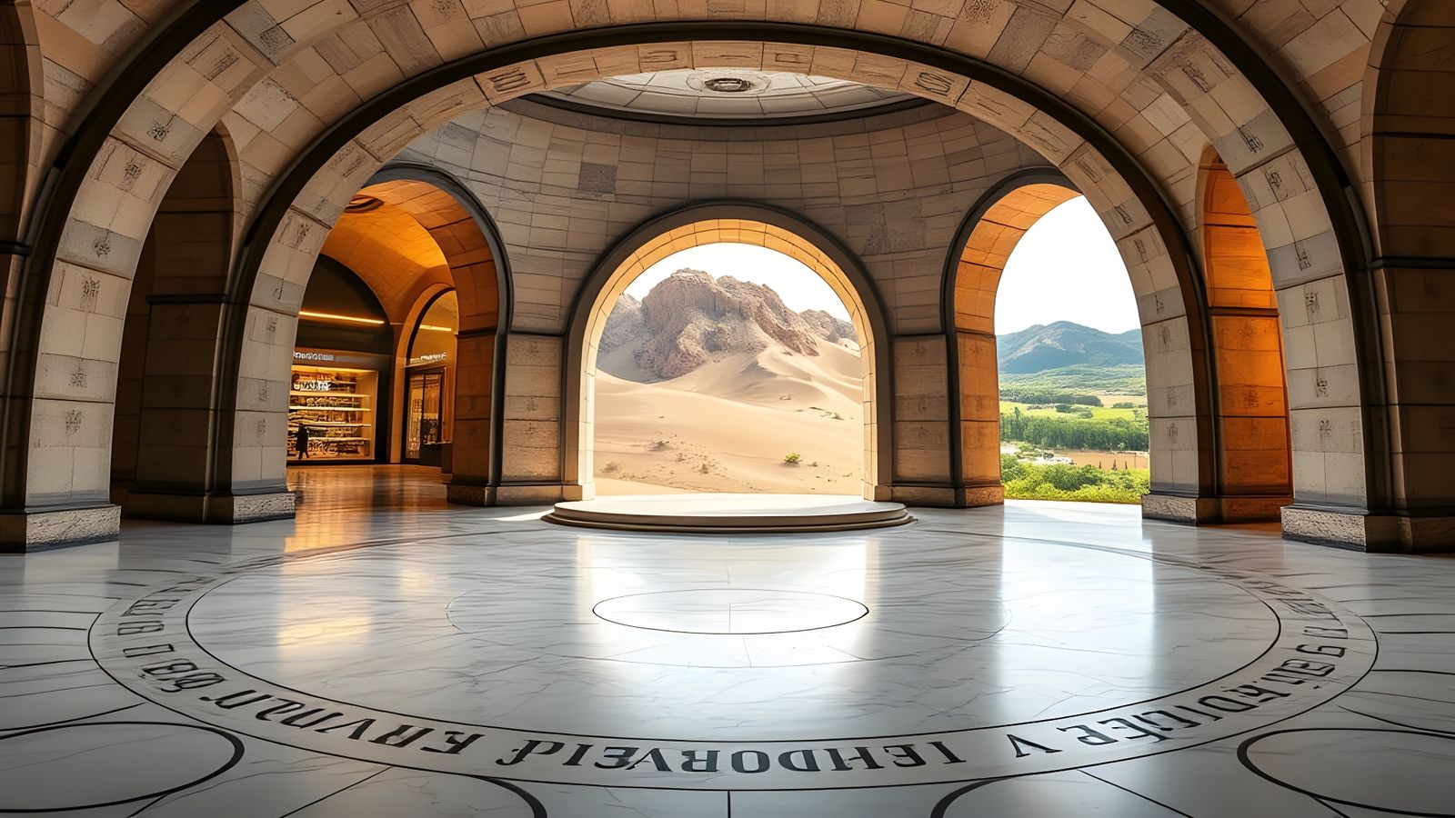 Arched Portals to Diverse Worlds: Ultra-Detailed Photo