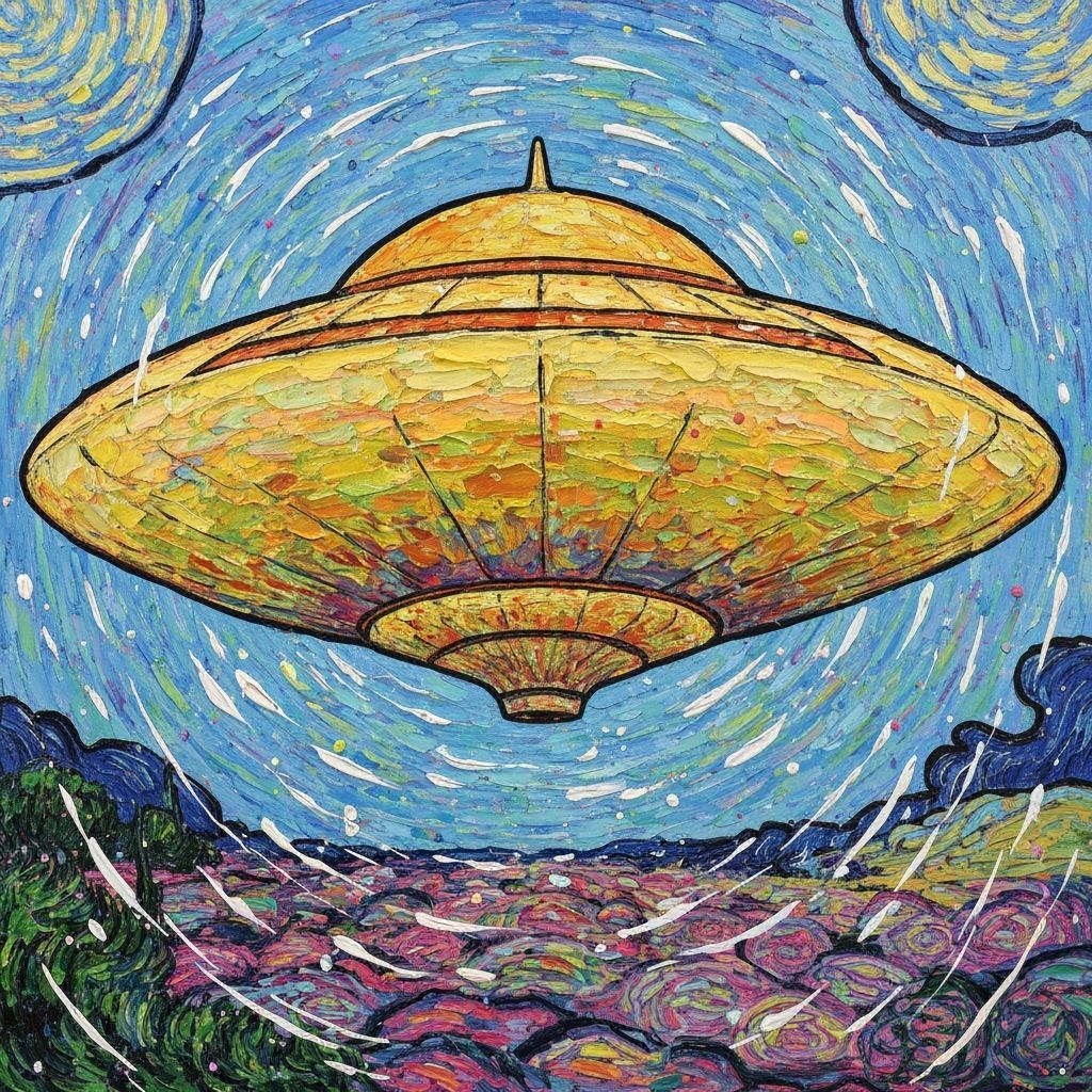 Swirling Vortex in Impressionist Acrylics