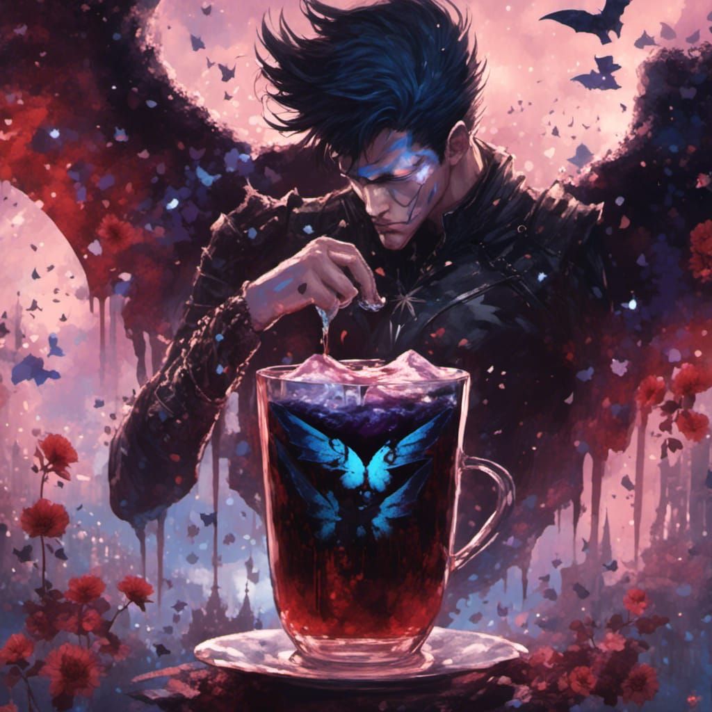 Nightwing in a Drink Using LoRA Model