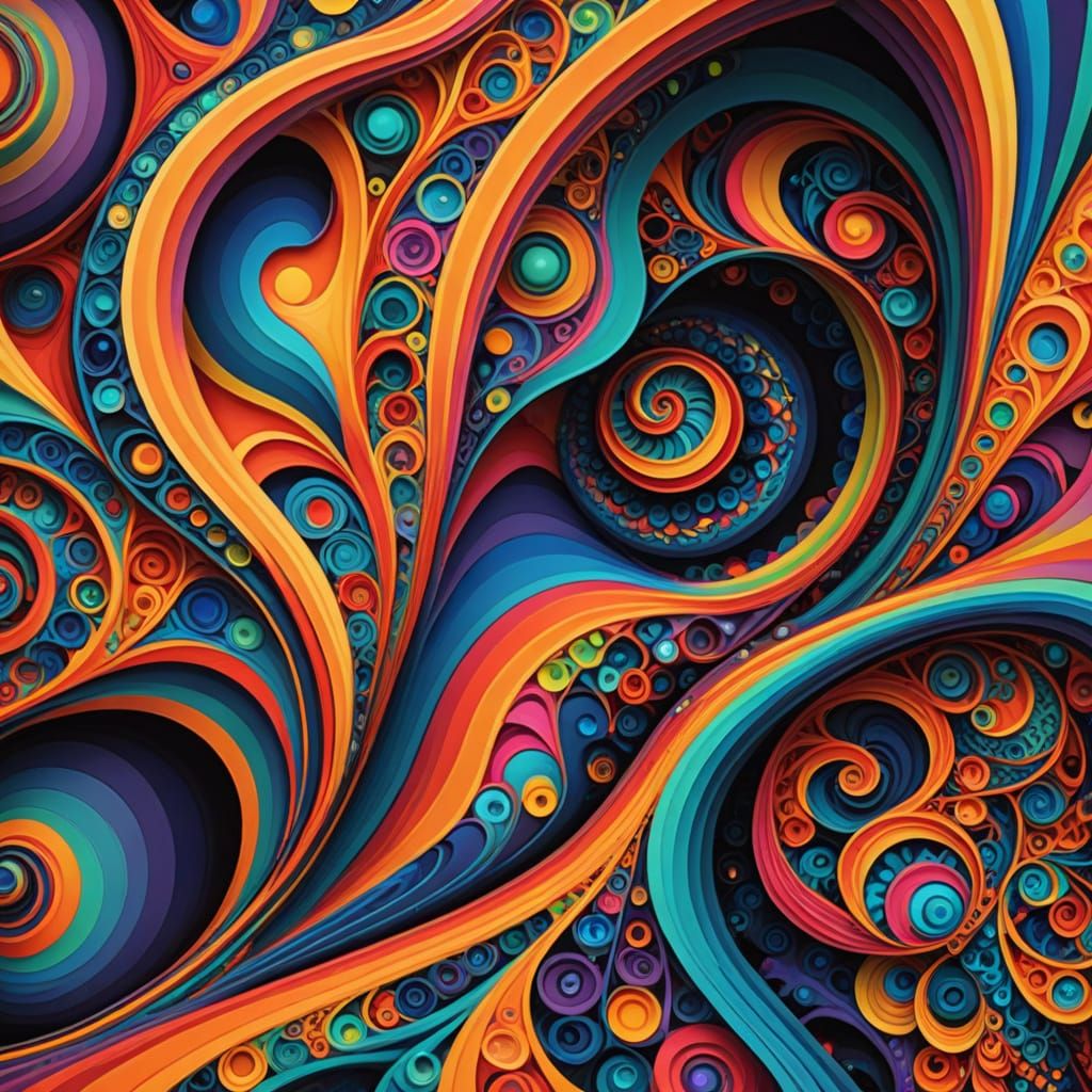 Fractal Waveforms in Psychedelic Abstraction
