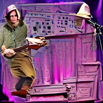 Man Travels Through Time with Guitar