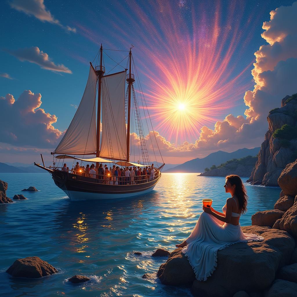 Mystical Ferry Sailing with Mermaid Coffee Break