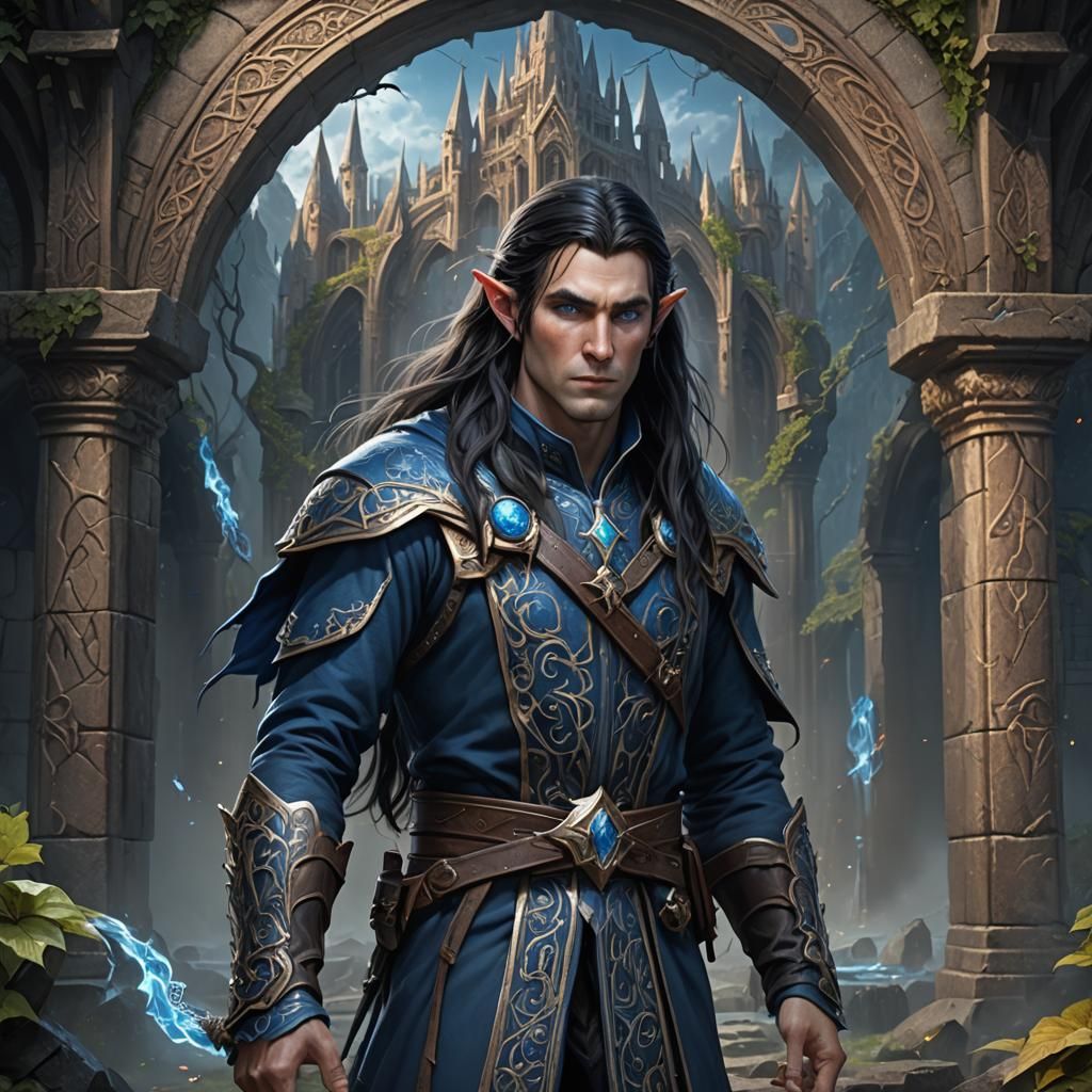 Fantasy Male Elf Wizard Concept Art