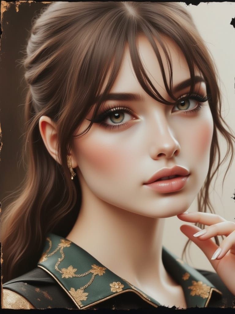 A portrait of a beautiful woman
