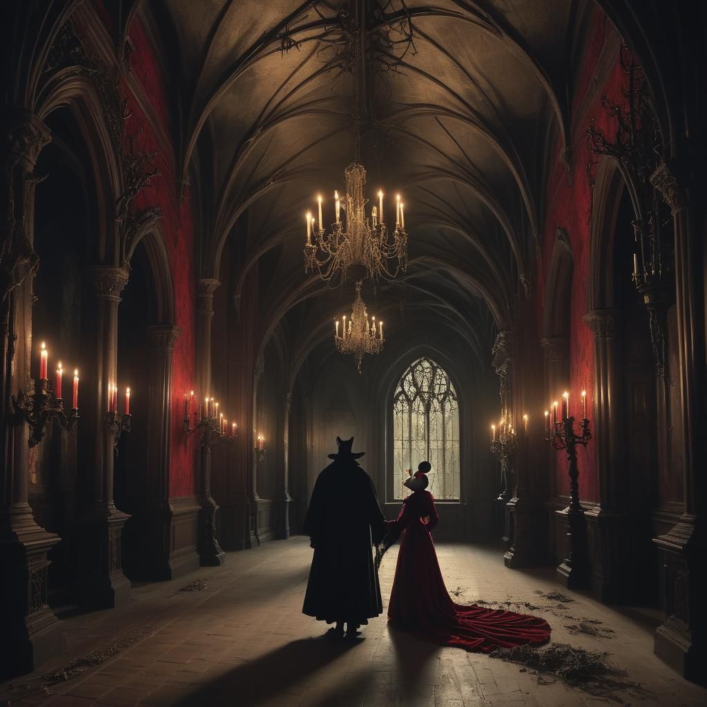 Mouse in Vampire Mansion: Gothic Surrealism