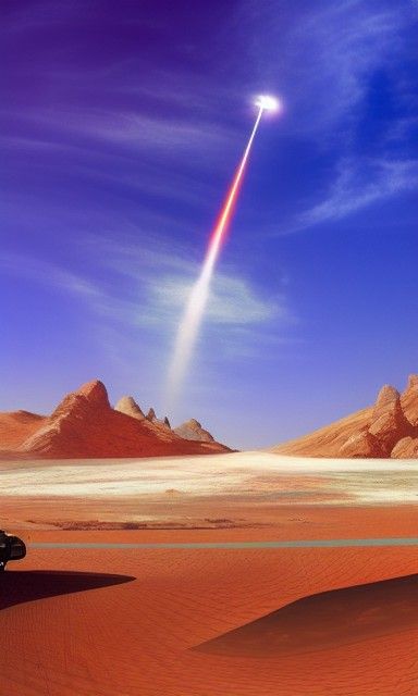 Gas Station on Mars: Matte Painting