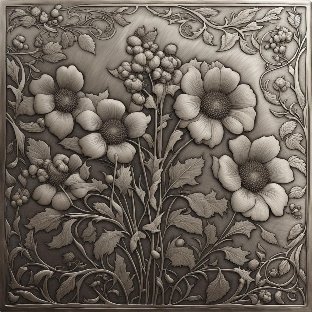 Floral etching