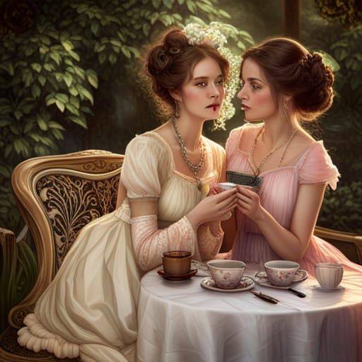 Enchanted Victorian Tea Party: Art Nouveau Portrait