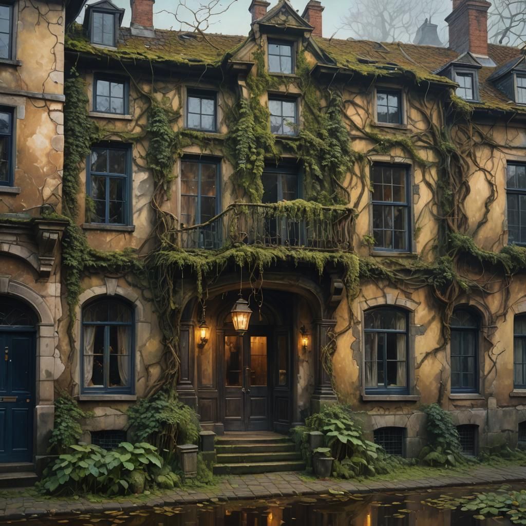 Abandoned Dutch Townhouse in Golden Age Style