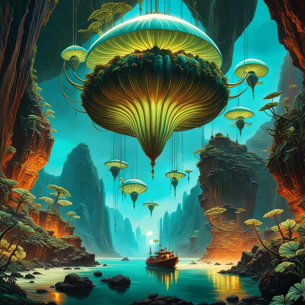 Luminescent Transport over Carnivorous Island