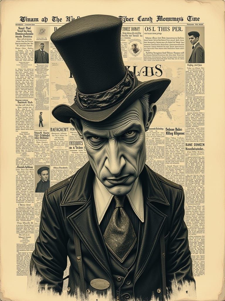 Grotesque Caricature of an Authoritarian Grifter