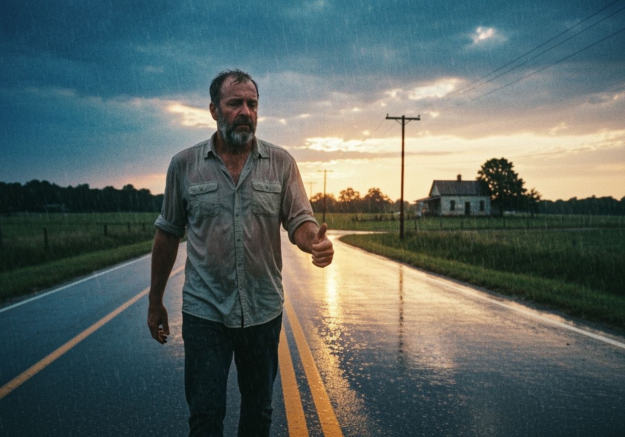 Rainy Kentucky Road: A Lonely Journey
