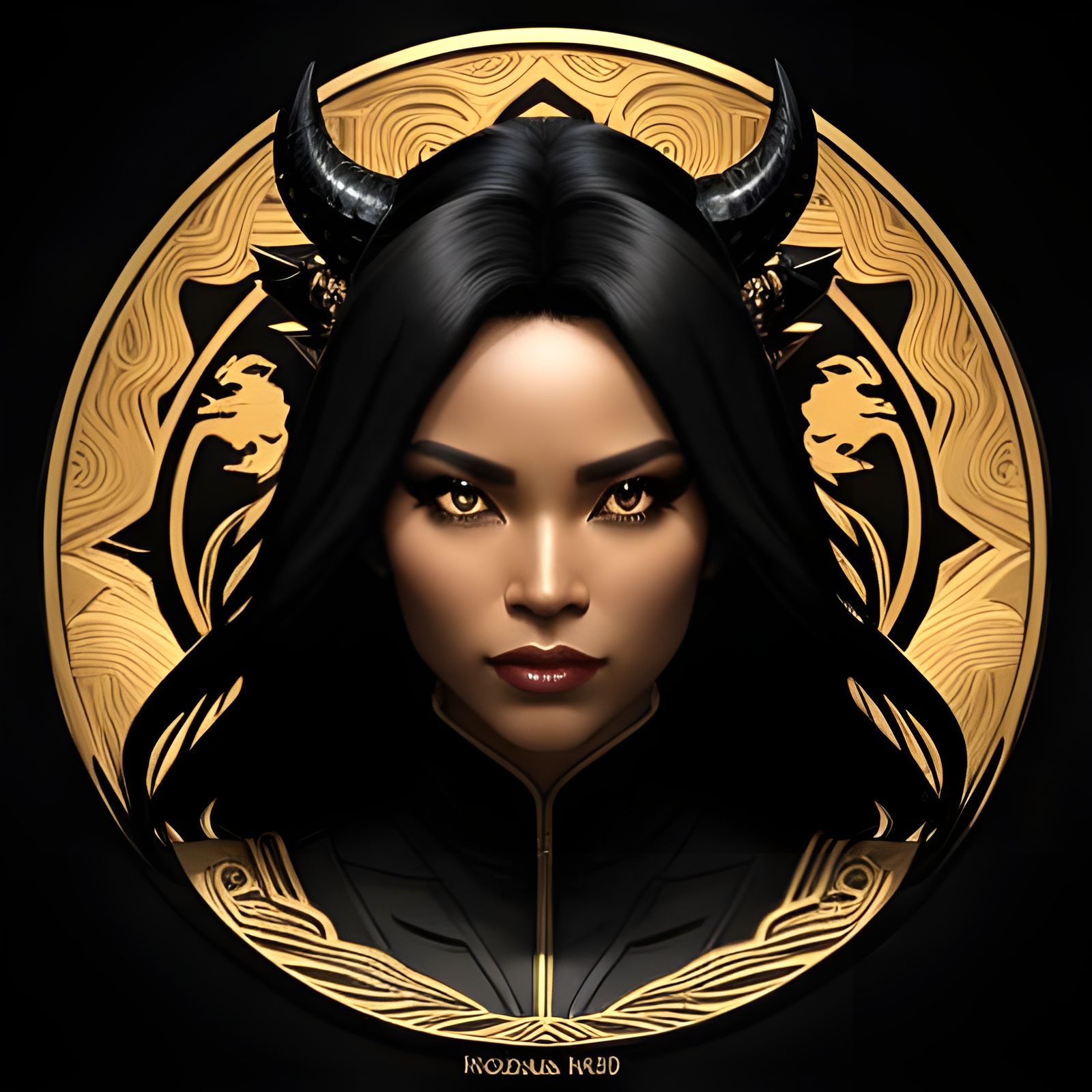 Dragon Silhouette Overlay on Woman's Face