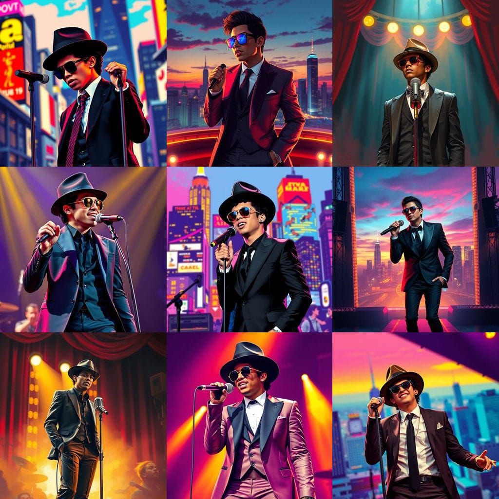 Bruno Mars Digital Art Portrait